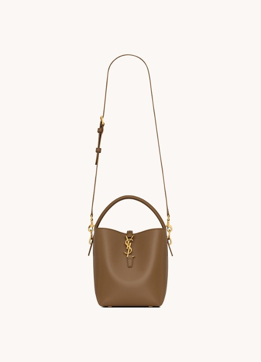 Saint Laurent Le 37 Small handtas van kalfsleer - voorkant 5 bruin