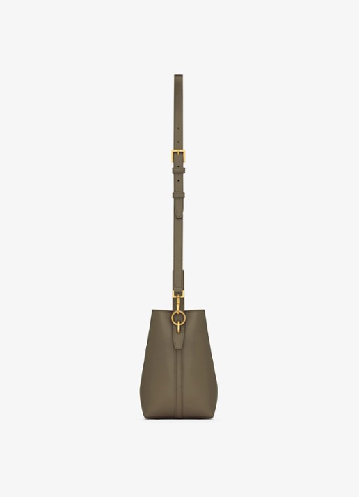 Saint Laurent Le 37 Small handtas van kalfsleer - detail 3 bronsgroen