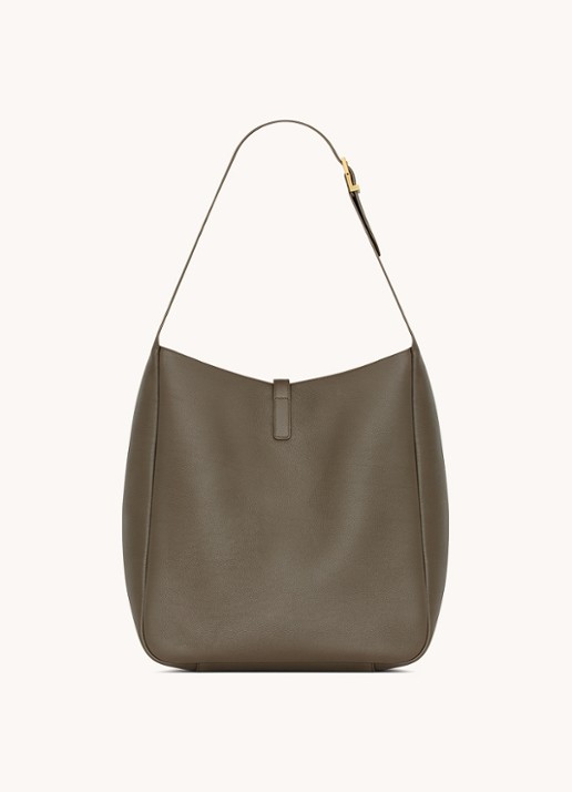 Saint Laurent Le 5 À 7 Large handtas van lamsleer - voorkant 4 groen