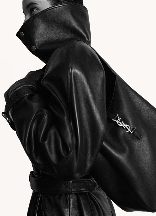 Saint Laurent Le 5 À 7 Large schoudertas van kalfsleer - detail 4 zwart