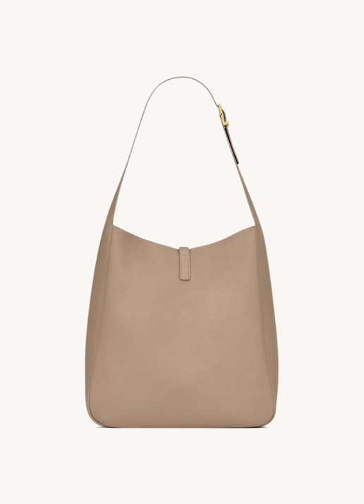 Saint Laurent Le 5 À 7 Large schoudertas van kalfsleer - achterkant 6 donkerbeige