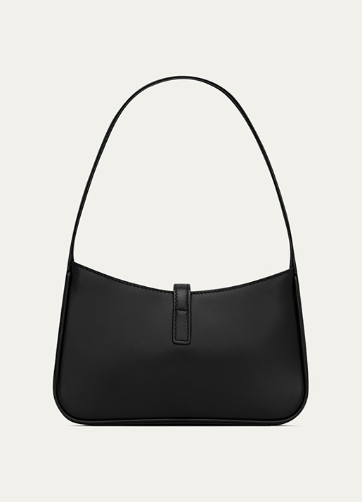 Saint Laurent Le 5 á 7 Mini Hobo schoudertas van kalfsleer - achterkant 3 zwart
