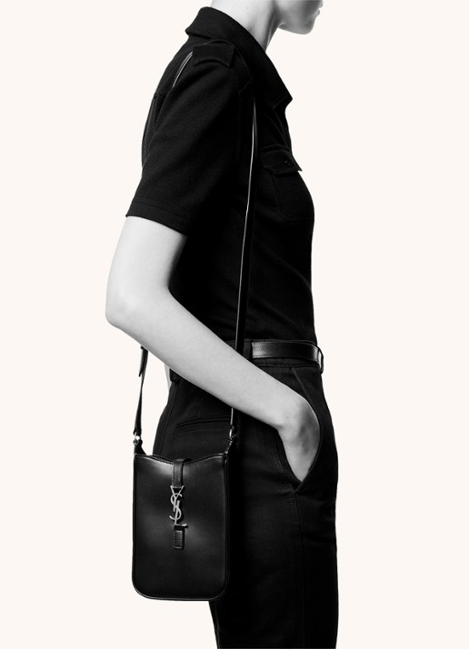 Saint Laurent Le 5 À 7 Mini schoudertas van kalfsleer - detail 2 zwart