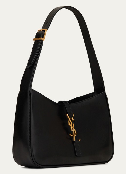 Saint Laurent Le 5 à 7 schoudertas van kalfsleer - detail 4 zwart