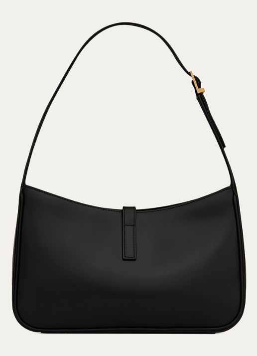 Saint Laurent Le 5 à 7 schoudertas van kalfsleer - detail 5 zwart