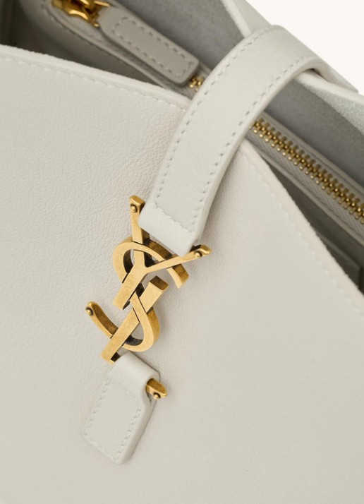 Saint Laurent Le 5 À 7 Small schoudertas van lamsleer - detail 5 gebroken wit