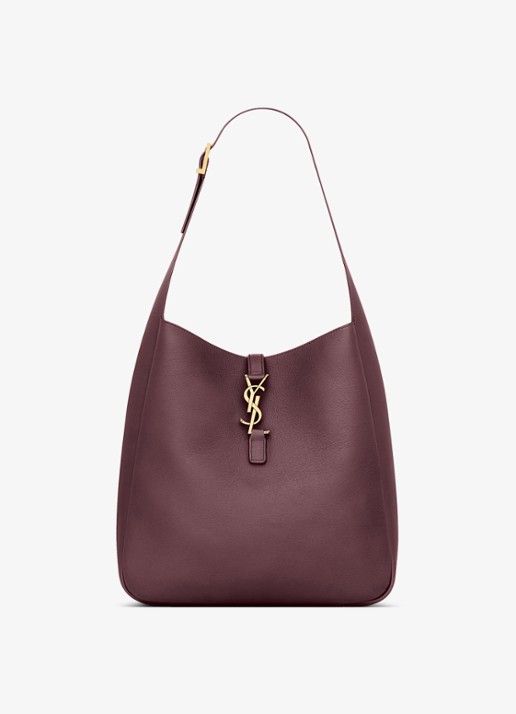 Saint Laurent Le 5 À 7 Supple Large schoudertas van kalfsleer - voorkant 7 bordeauxrood