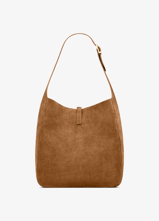 Saint Laurent Le 5 À 7 Supple Large schoudertas van kalfssuède - achterkant 6 bruin