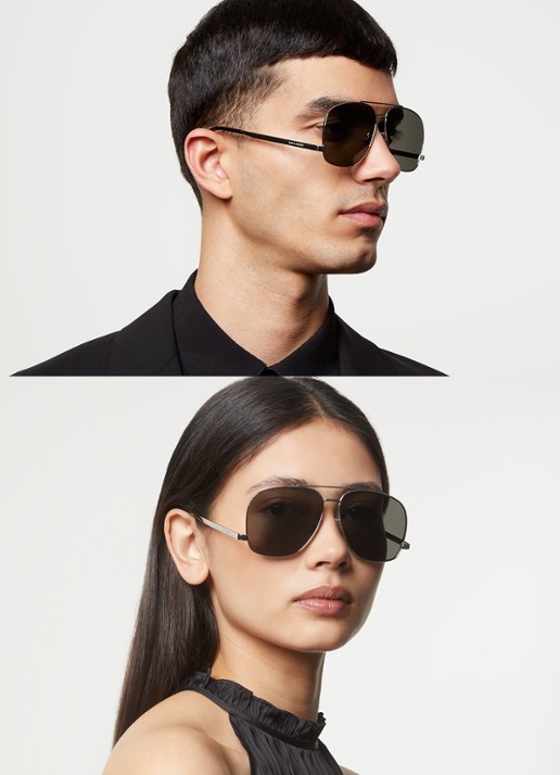 Saint Laurent Leon zonnebril SL653 - voorkant 2 zilver