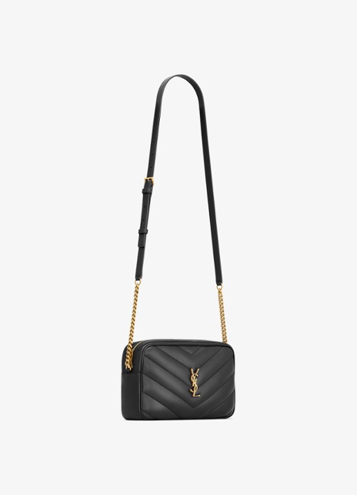 Saint Laurent Loulou crossbodytas van lamsleer - detail 2 zwart