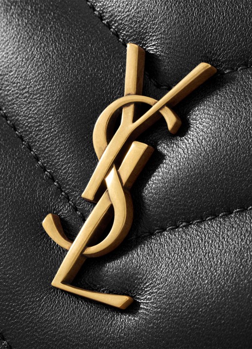 Saint Laurent Loulou crossbodytas van lamsleer - detail 4 zwart