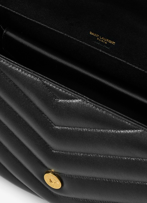 Saint Laurent Loulou Large schoudertas van lamsleer - detail 6 zwart