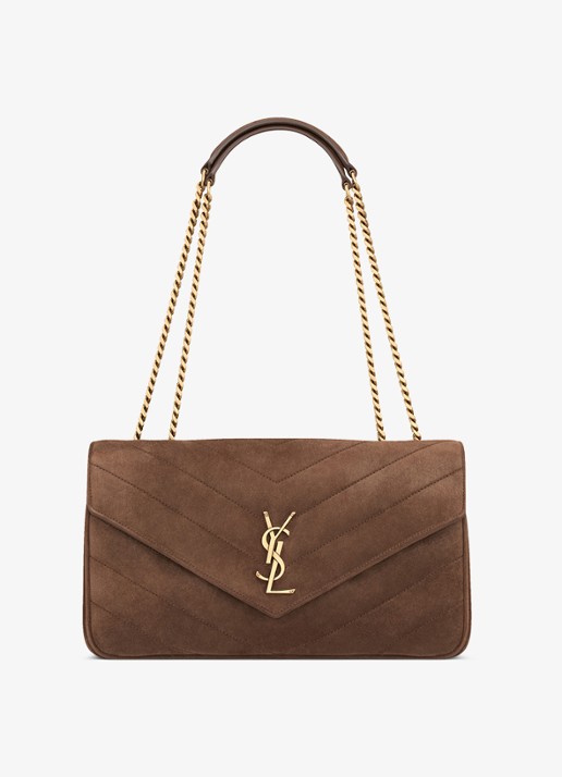 Saint Laurent Loulou Medium schoudertas van kalfssuède