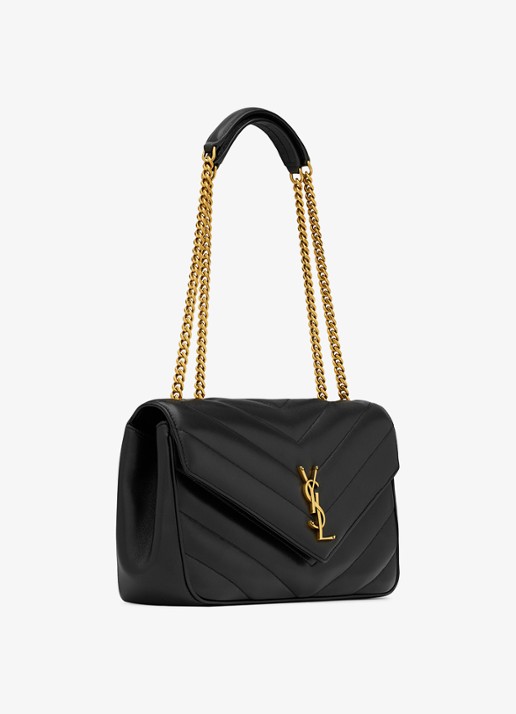 Saint Laurent Loulou Medium schoudertas van lamsleer - detail 4 zwart