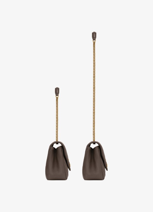 Saint Laurent Loulou Medium schoudertas van lamsleer - detail 2 taupe