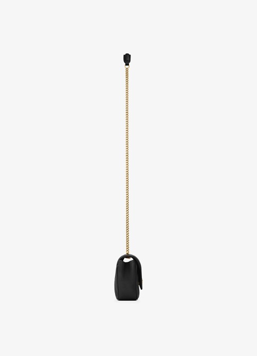 Saint Laurent Loulou Mini crossbodytas van lamsleer - achterkant zwart