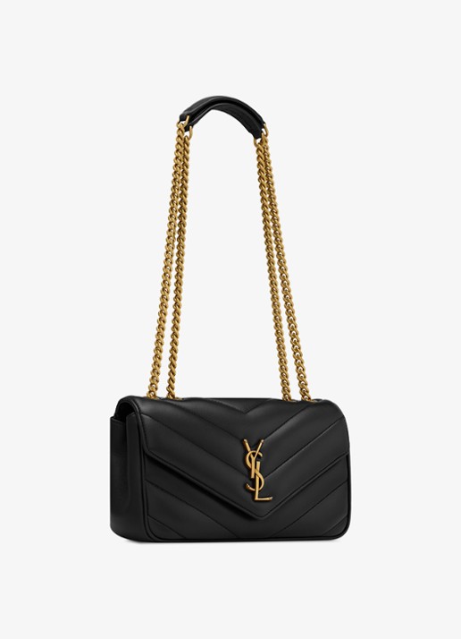 Saint Laurent Loulou Small schoudertas van lamsleer - detail 6 zwart