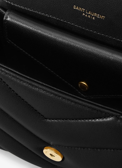 Saint Laurent Loulou Small schoudertas van lamsleer - detail 8 zwart