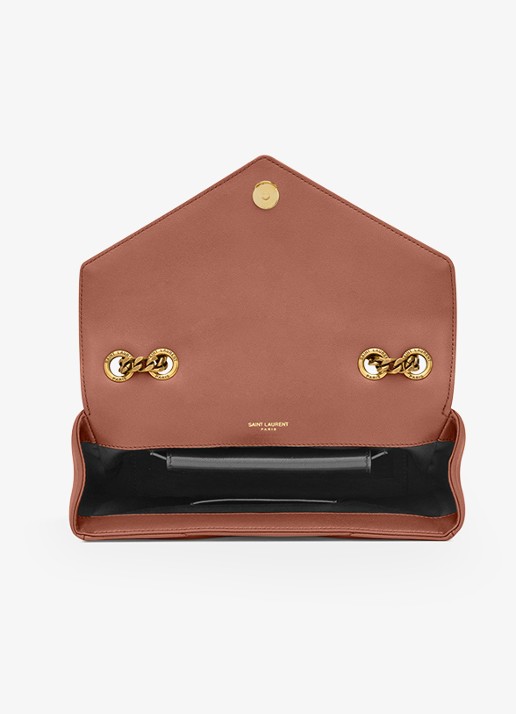 Saint Laurent Loulou Small schoudertas van lamsleer - detail 3 roestbruin