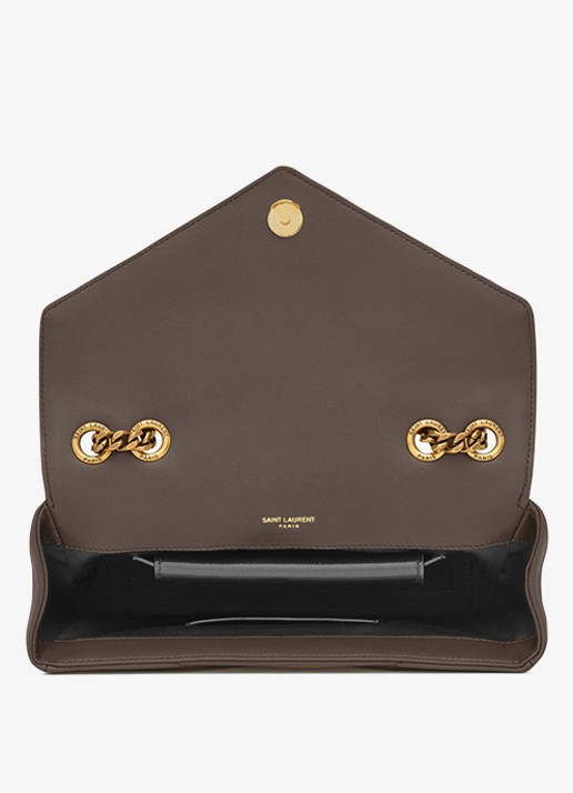 Saint Laurent Loulou Small schoudertas van lamsleer - detail 6 taupe