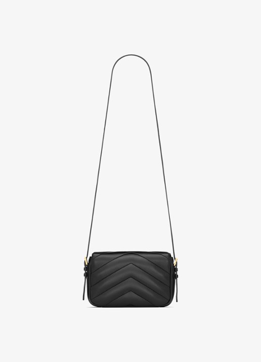 Saint Laurent Loulou Toy crossbodytas van lamsleer - achterkant zwart