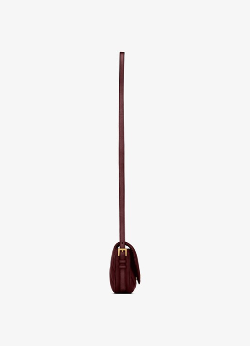 Saint Laurent Loulou Toy crossbodytas van lamsleer - detail 3 donkerrood