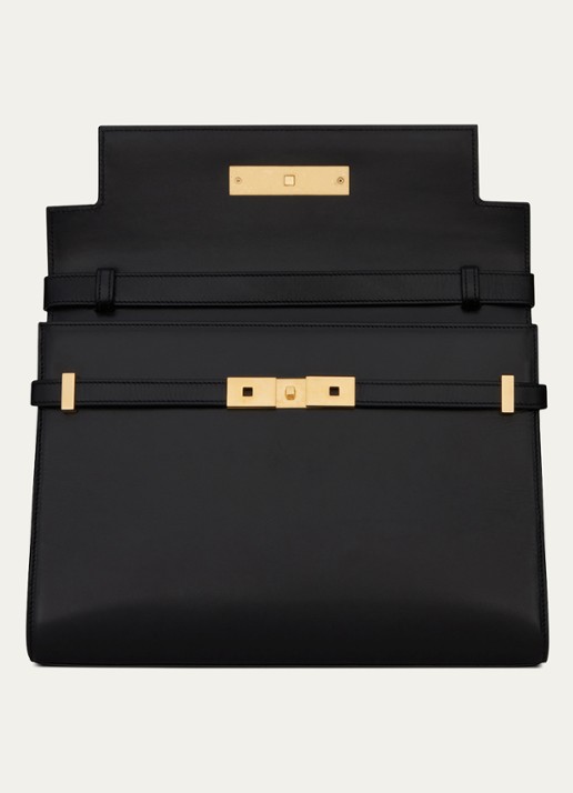 Saint Laurent Manhattan schoudertas van kalfsleer - detail 5 zwart