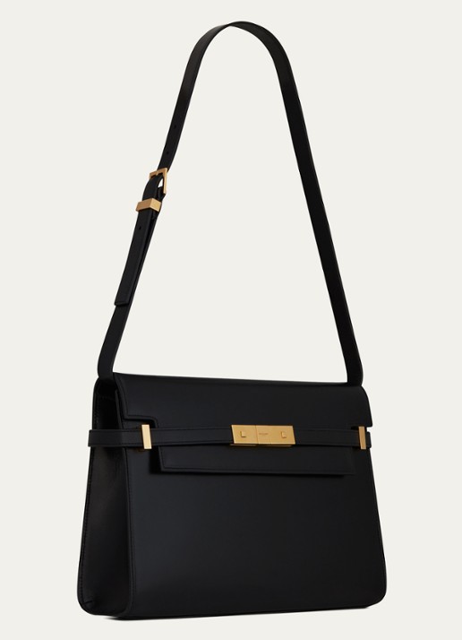Saint Laurent Manhattan schoudertas van kalfsleer - detail 6 zwart