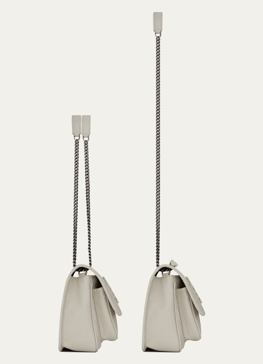Saint Laurent Niki Baby schoudertas van kalfsleer - detail 2 gebroken wit