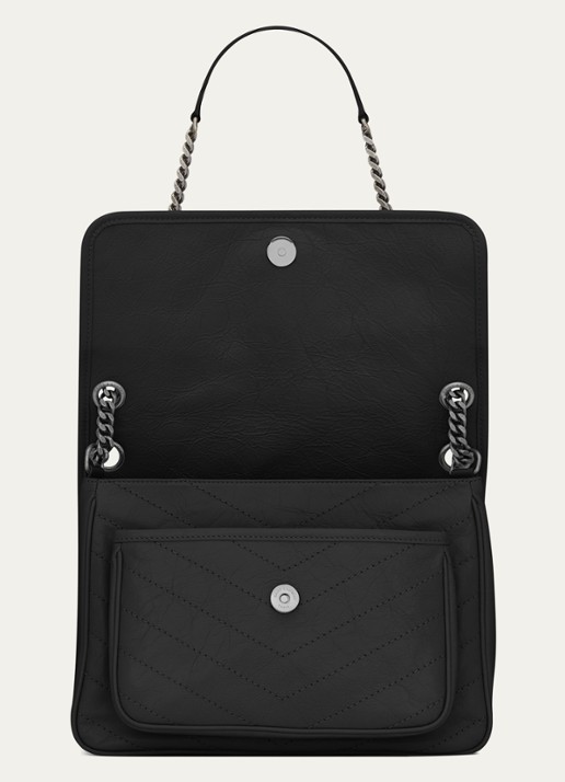 Saint Laurent Niki Medium schoudertas van kalfsleer - detail 4 zwart