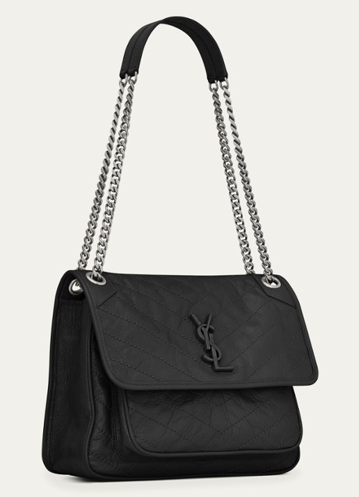 Saint Laurent Niki Medium schoudertas van kalfsleer - detail 6 zwart
