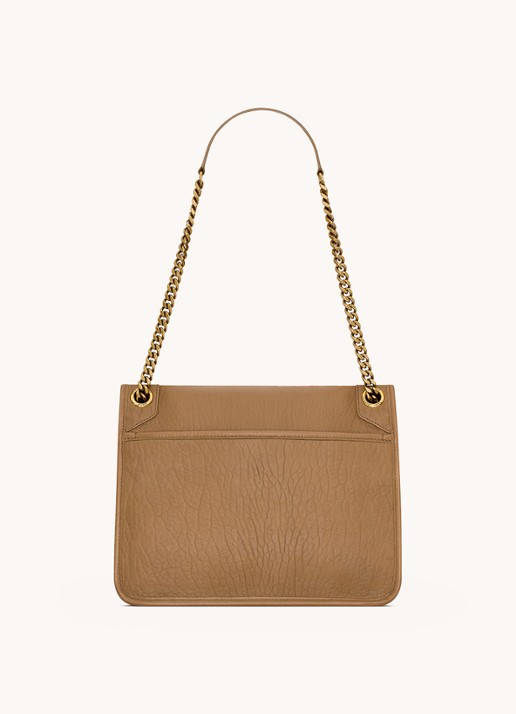 Saint Laurent Niki Medium schoudertas van lamsleer - voorkant 2 bruin