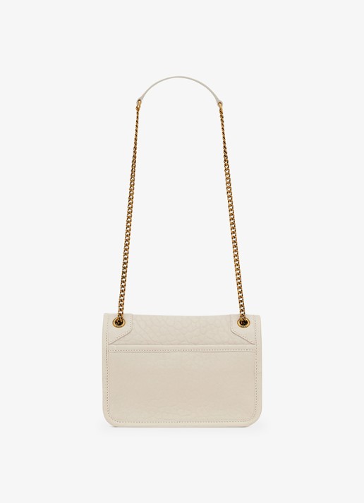 Saint Laurent Niki Mini schoudertas van lamsleer - achterkant 5 gebroken wit