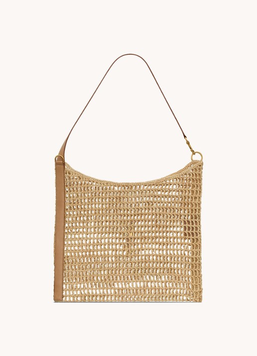 Saint Laurent Oxalis schoudertas met logo - voorkant 2 naturel