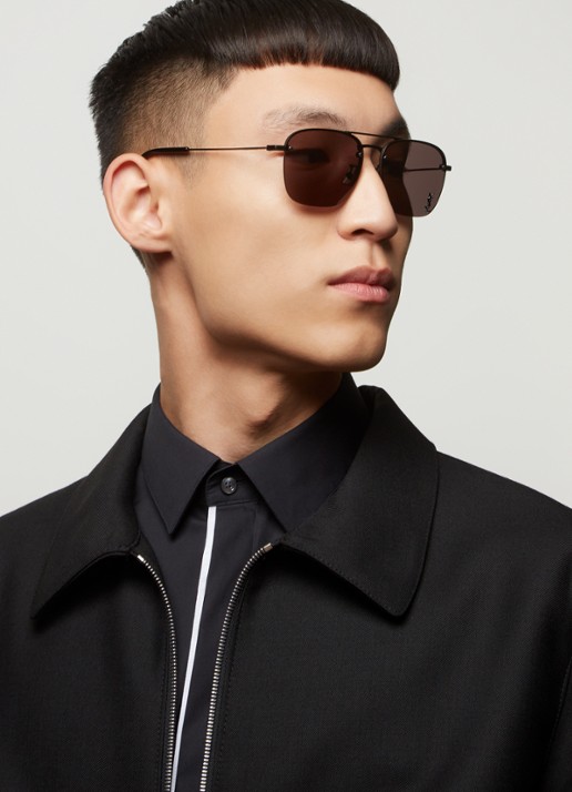 Saint Laurent Piloten zonnebril SL309 - voorkant 2 zwart