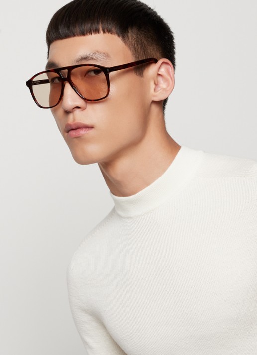 Saint Laurent Piloten zonnebril SL596 - voorkant 2 bruin