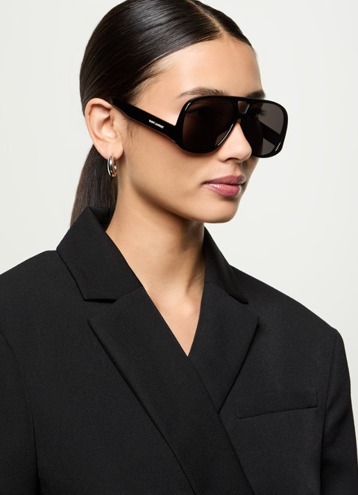 Saint Laurent Piloten zonnebril SL652 - voorkant 5 zwart