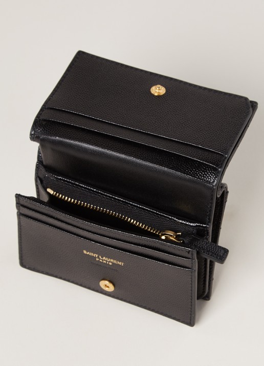 Saint Laurent Portemonnee van kalfsleer - detail 4 zwart