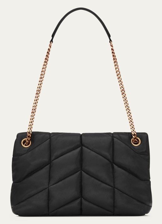 Saint Laurent Puffer Small schoudertas van quilted lamsleer - detail 3 zwart