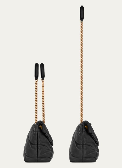 Saint Laurent Puffer Small schoudertas van quilted lamsleer - detail 4 zwart