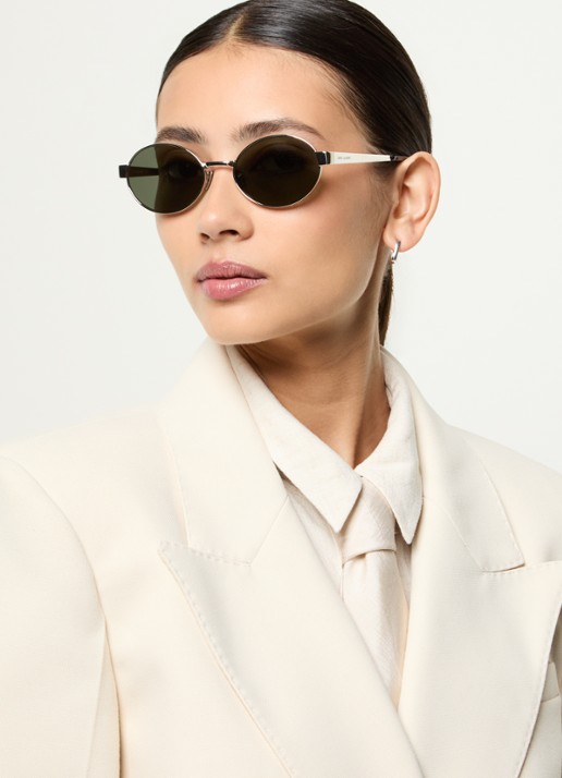 Saint Laurent Retro zonnebril SL692 - voorkant 5 zilver