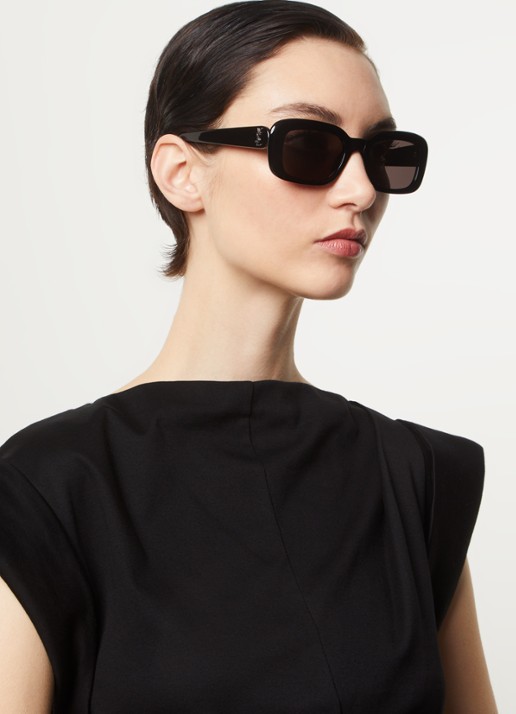 Saint Laurent Retro zonnebril SLM130 - voorkant 5 zwart