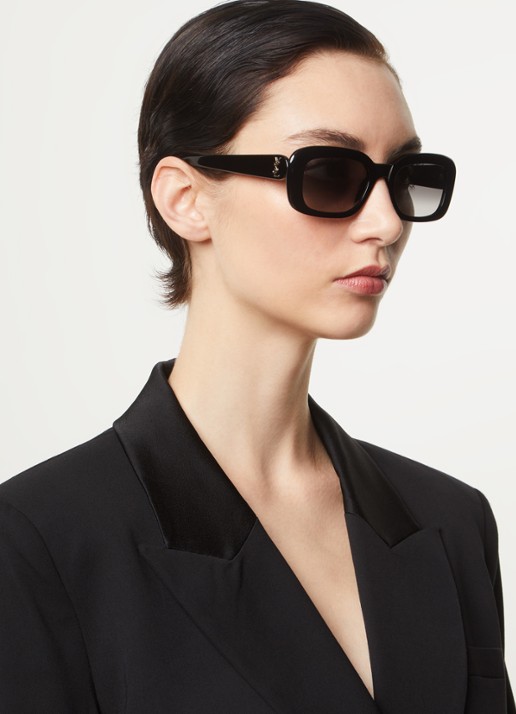 Saint Laurent Retro zonnebril SLM130 - voorkant 5 zwart