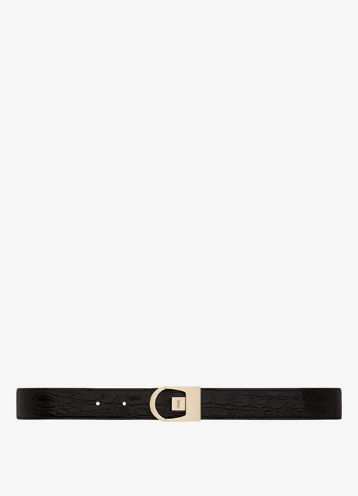 Saint Laurent Reversible riem van kalfsleer