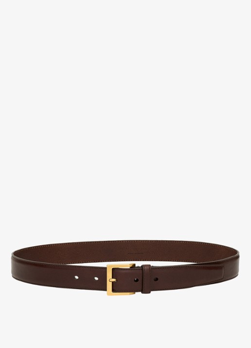 Saint Laurent Riem van kalfsleer - detail 2 bruin