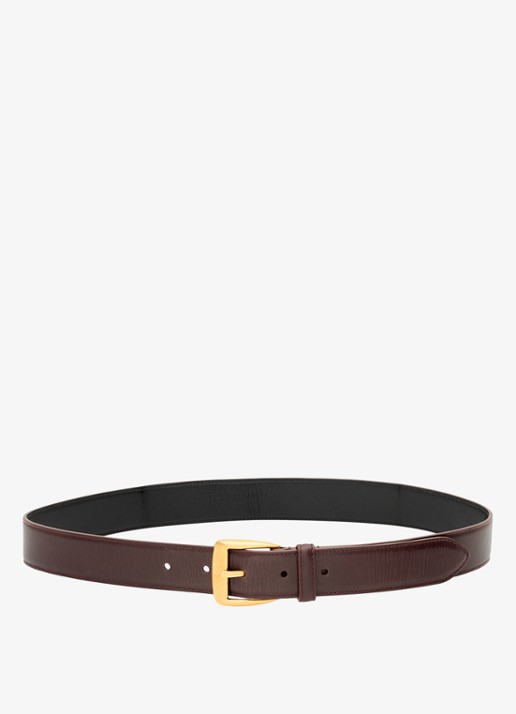 Saint Laurent Riem van kalfsleer - detail bordeauxrood