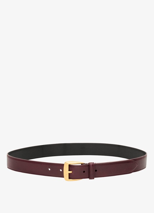 Saint Laurent Riem van kalfsleer - detail bordeauxrood