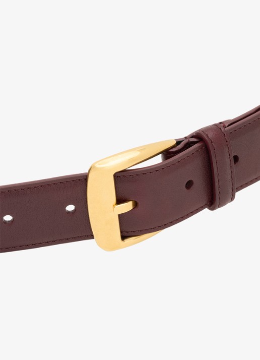 Saint Laurent Riem van kalfsleer - detail 2 bordeauxrood