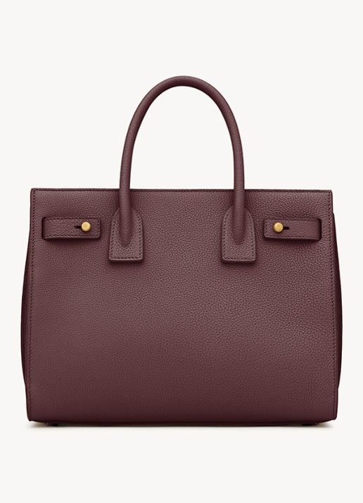 Saint Laurent Sac De Jour Baby handtas van kalfsleer - achterkant 4 bordeauxrood