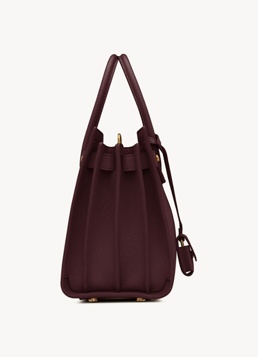 Saint Laurent Sac De Jour Baby handtas van kalfsleer - detail 2 bordeauxrood